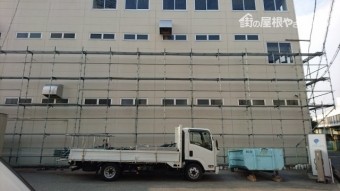 南面足場組立状況