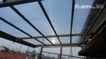 ポリカー屋根張替え完了