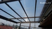 ポリカー屋根張替え完了