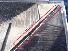 屋根棟板不良ヵ所補修