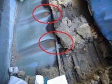 瓦めくり、谷樋不良ヵ所