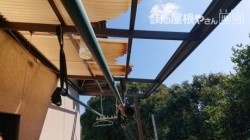 ベランダ波板飛散状況