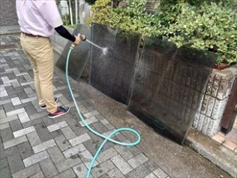 テラス 平板屋根 洗浄