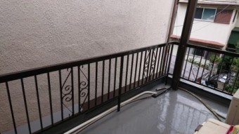 手摺塗装完了