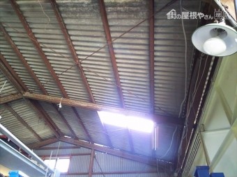 スレート屋根明り取り確認