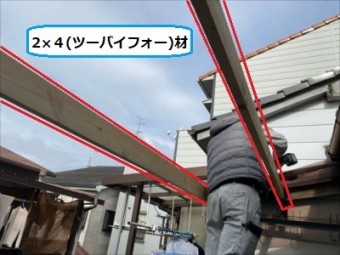 守口市 波板施工 ツーバイフォー 完工写真