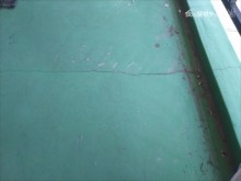 ベランダ 塗膜防水割れ