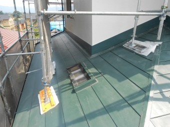 下屋 金属製屋根 完了 トップライト