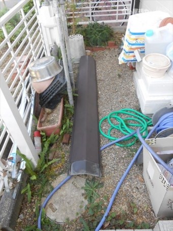 台風めくれ棟板落下