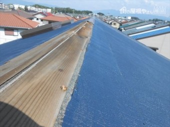 台風棟板めくれ状況
