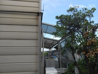 テラス屋根 飛散