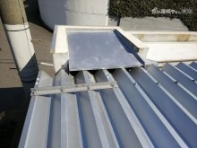 擁壁部分の屋根仕舞い