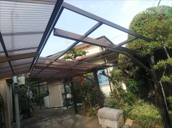 ポリカ飛散状況