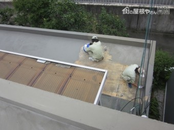 2階ベランダ 防水下地状況