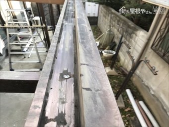 波板 樋 フレーム 清掃後