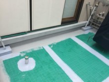 脱気筒取付2階ベランダ下地完了
