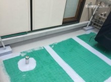 脱気筒取付2階ベランダ下地完了