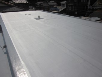 屋上シート防水完了