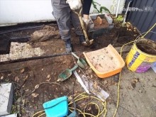 バルコニー植栽撤去状況