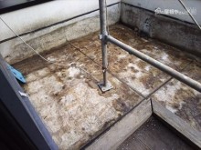 バルコニー植栽・土撤去完了状況