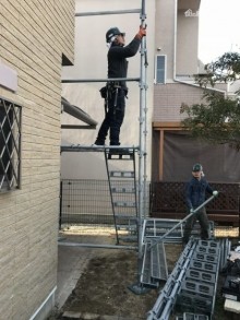仮設足場組立作業