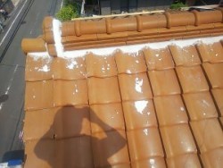 屋根 漆喰補修前