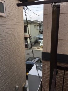ベランダ樋の補修