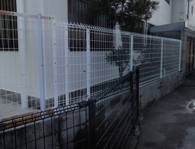 大阪市住之江区｜通学路沿いブロック塀撤去とフェンス設置の施工事例 