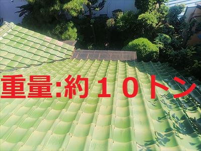 耐震工事　屋根葺き替え　屋根軽量化