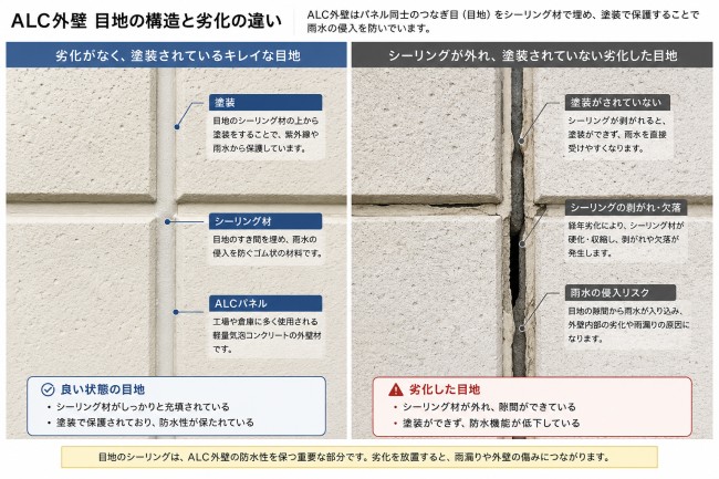 ALC外壁目地 構造