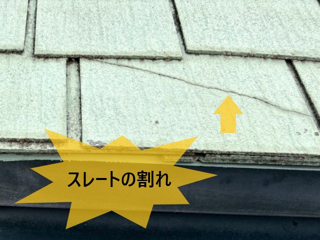 スレートの割れ