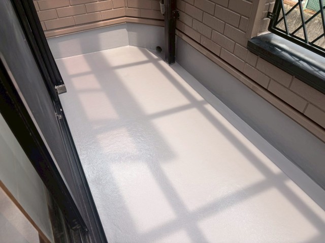 ベランダ防水施工後