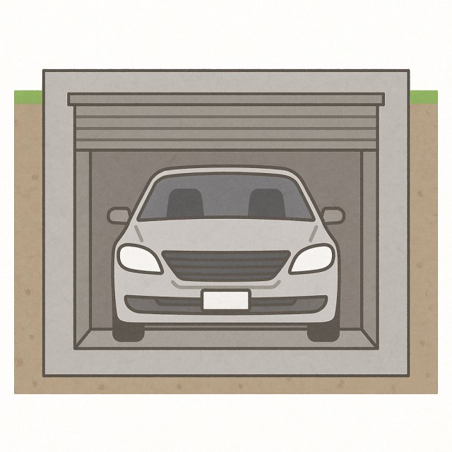 ボックス（掘り込み）ガレージのイラスト