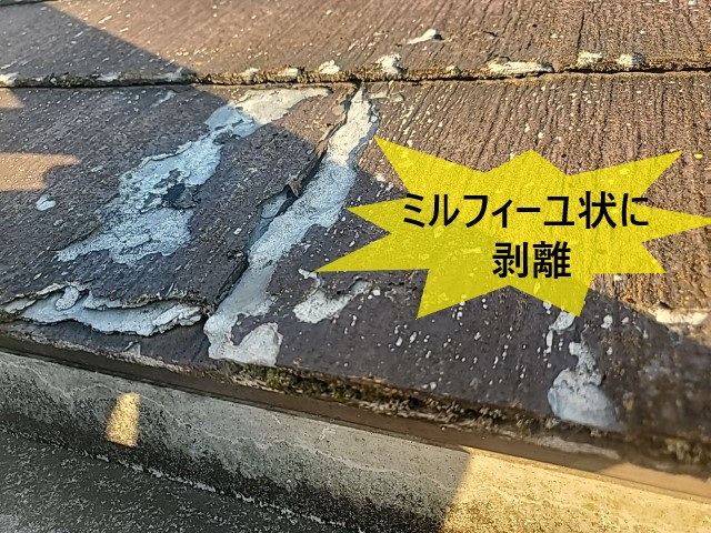 富田林市にて屋根材にパミールが使用されている住宅｜パミール屋根のメンテナンスはカバー工事か葺き替えの二択になります