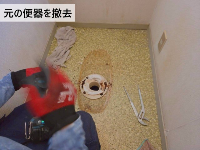 元の便器を撤去