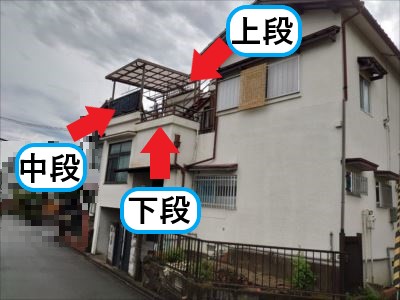 堺市 防水工事 施工事例 屋上の形状