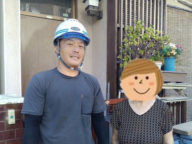 堺市東区にて雨漏りしている瓦屋根の補修工事を行ったM様の声
