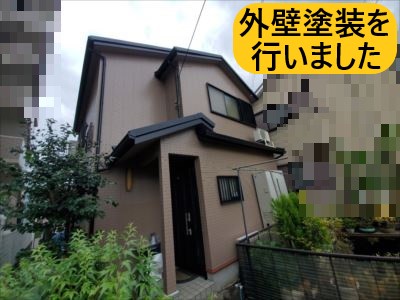 堺市南区にて築２５年一度もメンテナンスを行っていないお住まいの外壁塗装工事を行いました