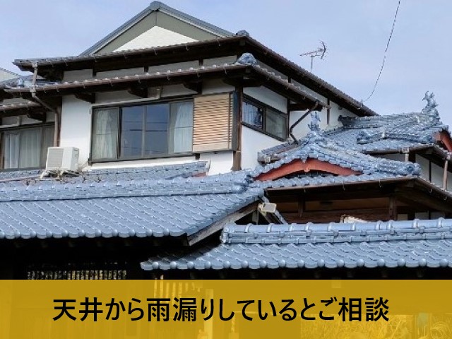 天井から雨漏りしているとご相談