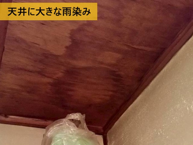 【堺市堺区】梅雨前に瓦屋根の雨漏り点検｜天井の雨染みと棟漆喰の劣化を調査