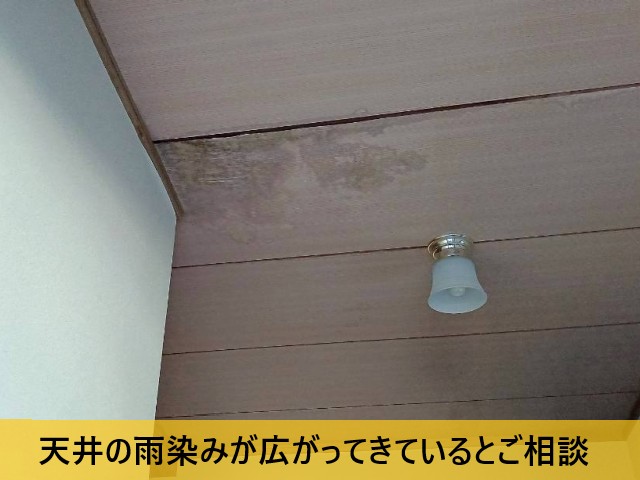 天井の雨染みが広がってきているとご相談