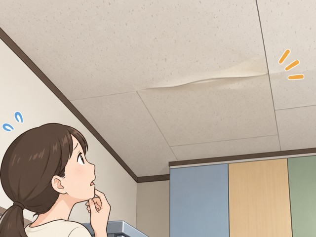 天井浮き　イラスト
