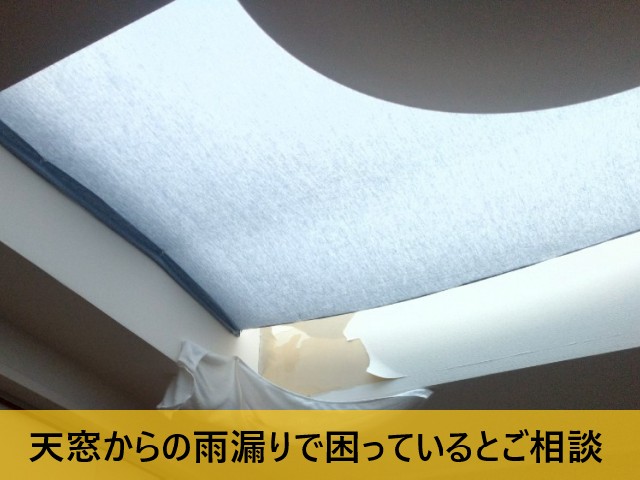 天窓からの雨漏りで困っているとご相談