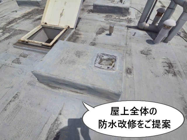 屋上全体の防水改修をご提案