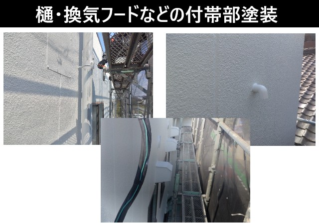 屋外設備　付帯部の塗装