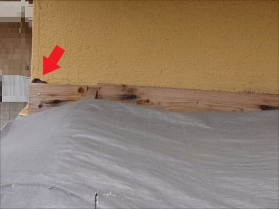 屋根木枠の破損箇所②