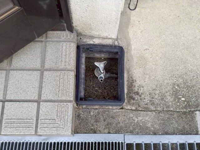 散水栓　施工前