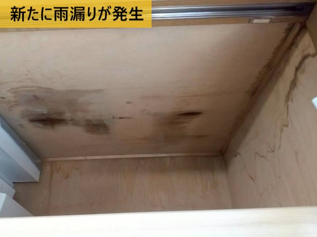 新たに雨漏りが発生