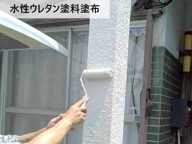 【堺市美原区】外壁のひび割れ補修と部分塗装｜雨漏り対策工事の仕上げをご紹介