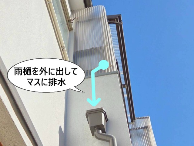 雨樋を外に出す